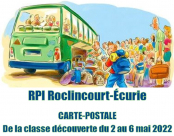 Classe découverte du 2 au 6 mai 2022, la carte postale de la directrice du RPI de Roclincourt-Écurie (Mme Nathalie BRAULE)